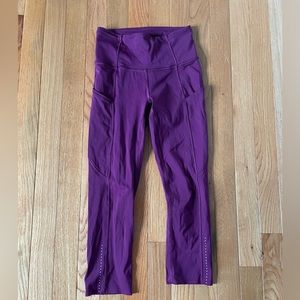 Lululemon size 2 Swift Speed High-Rise crop in magenta
